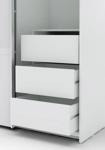 TVILUM Verona Schiebetürenschrank - weiß Hochglanz, mit 2 Schiebetüren