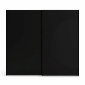 TVILUM Firenze garderobeskab, m. 2 skydelger - sort folie og spnplade