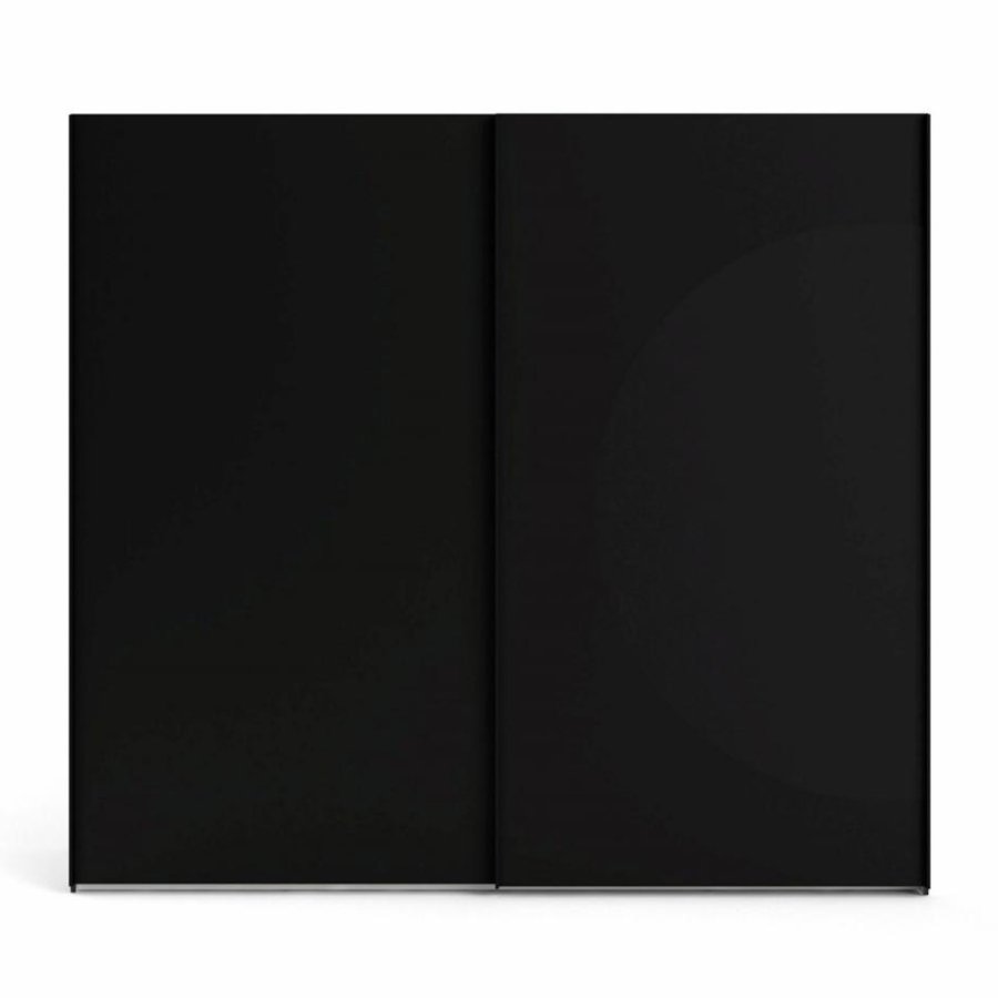 TVILUM Firenze garderobe, m. 2 skyvedrer - sort folie og sponplater