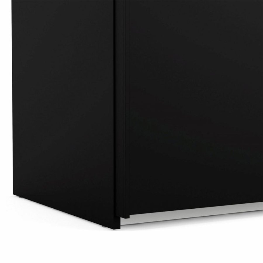 TVILUM Firenze garderobe, m. 2 skyvedrer - sort folie og sponplater