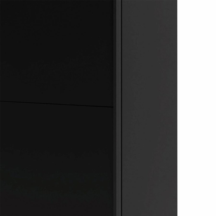 TVILUM Firenze garderobe, m. 2 skyvedrer - sort folie og sponplater