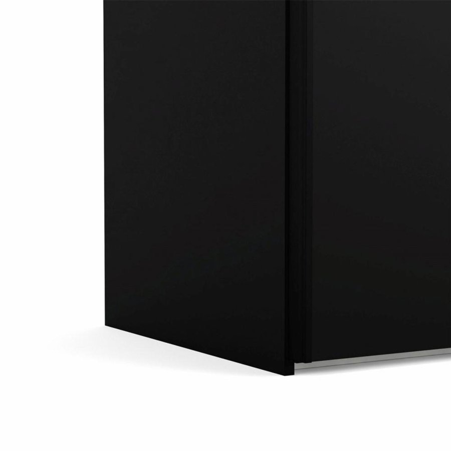 TVILUM Firenze garderobe, m. 2 skyvedrer - sort folie og sponplater