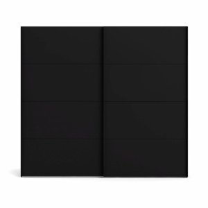 TVILUM Firenze garderobeskab, m. 2 skydelger - sort folie og spnplade