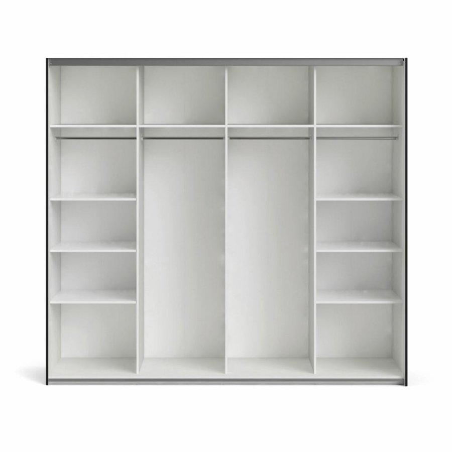 TVILUM Firenze garderobe, m. 2 skyvedrer - sort folie og sponplater