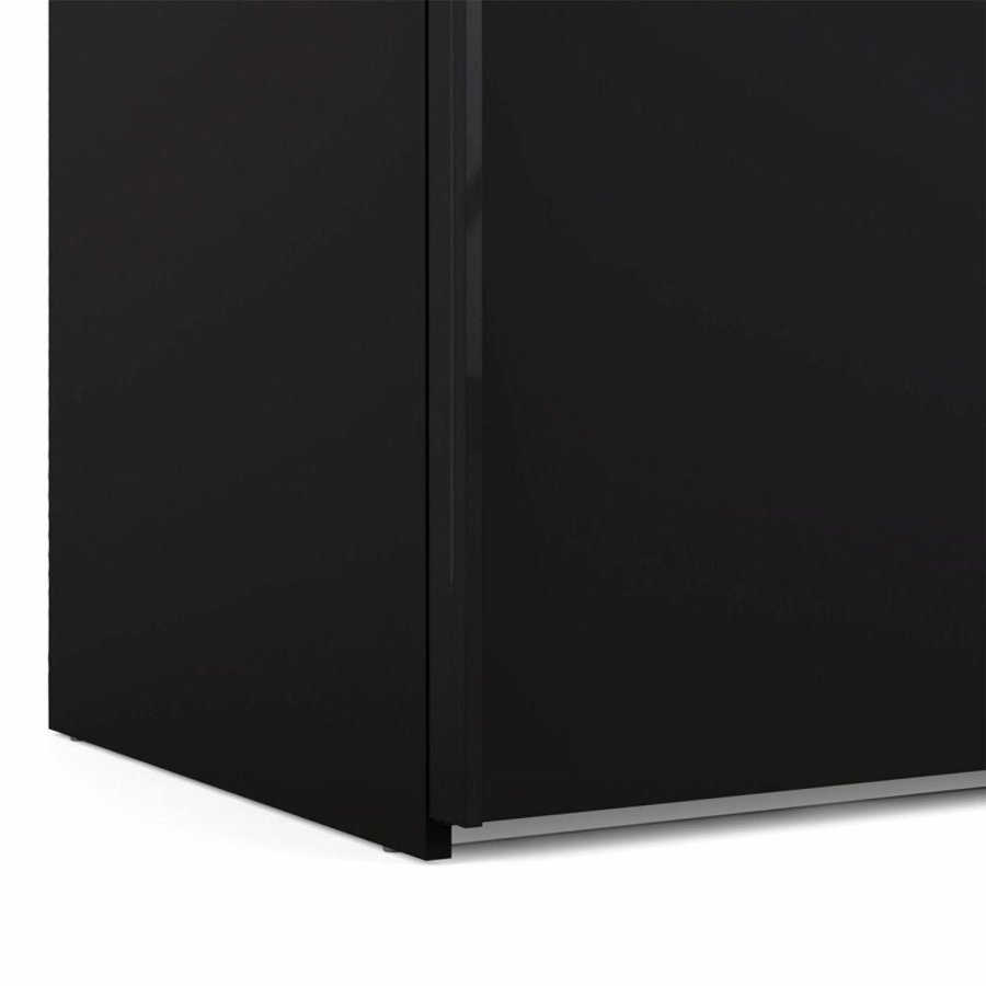 TVILUM Firenze garderobe, m. 2 skyvedrer - sort folie og sponplater