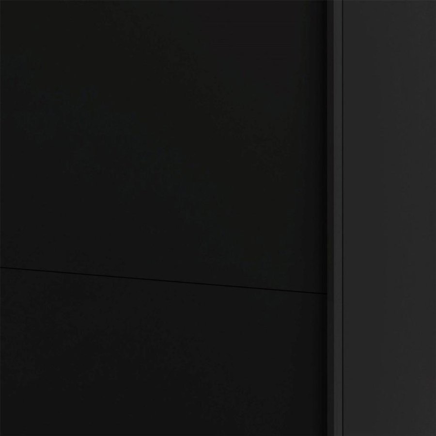 TVILUM Firenze garderobe, m. 2 skyvedrer - sort folie og sponplater