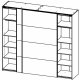 TVILUM Firenze garderobe, m. 2 skyvedrer - sort folie og sponplater