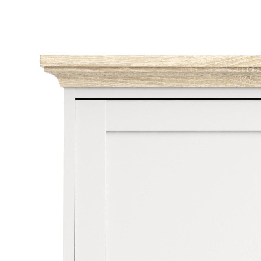 TVILUM Paris Kleiderschrank 3 Türen + Kleiderstange - weiß