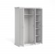 TVILUM Paris Kleiderschrank 3 Türen + Kleiderstange - weiß