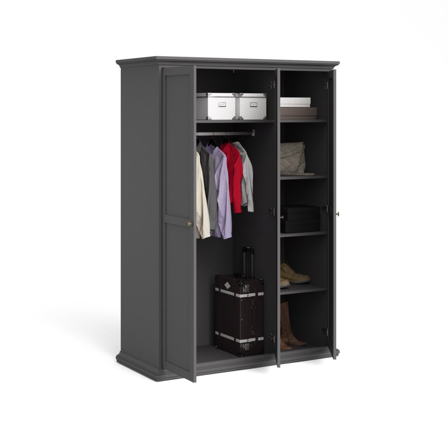 TVILUM Paris garderobe - gr, m. 3 drer