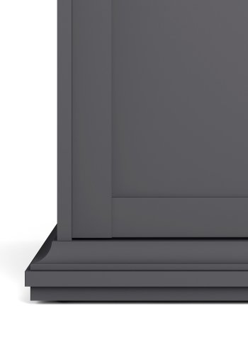 TVILUM Paris garderobe - matt grtt tre, m. 4 drer og 2 skuffer 