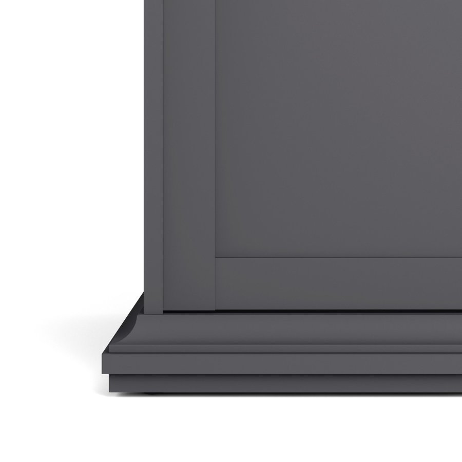 TVILUM Paris garderobe - matt grtt tre, m. 4 drer og 2 skuffer 