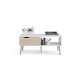 
TVILUM Delta sofabord - rektangulært, hvidt egtræ, med skuffe
