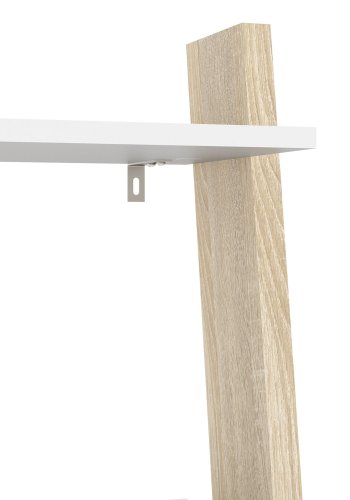 TVILUM Delta stigereol - hvidt/eg tr, m. 4 hylder og 1 skuffe