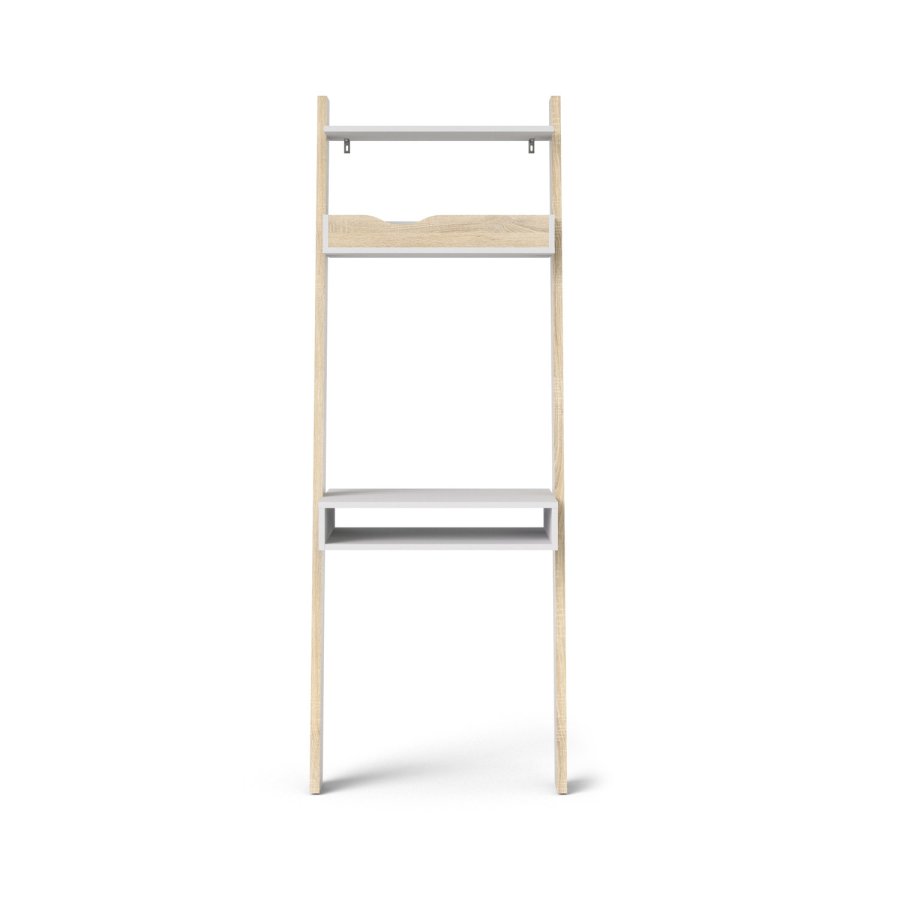 TVILUM Delta Schreibtisch - weiß/Eichenstrukturholz mit 2 Schubladen