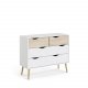 
TVILUM Delta kommode - hvid egetræstruktur, med 4 skuffer
