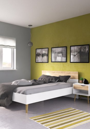 
TVILUM Delta kommode - hvid egetræstruktur, med 4 skuffer
