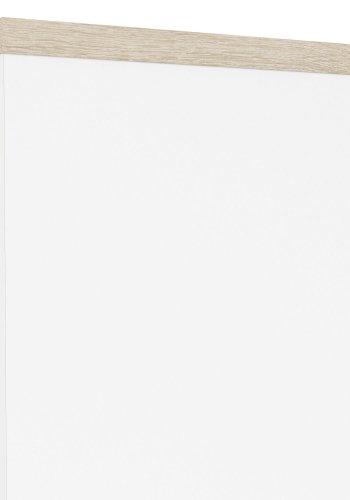 TVILUM Delta skrivebord - eikestruktur/hvit tre m. 2 skuffer