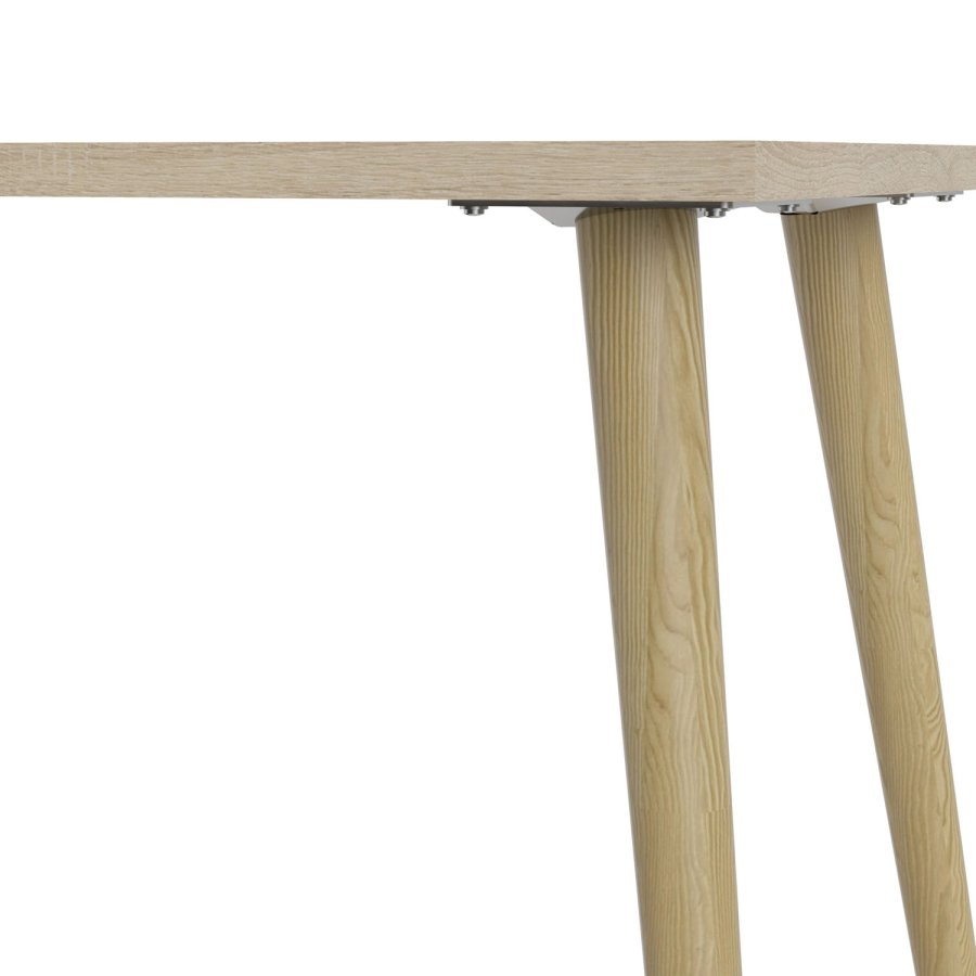 TVILUM Delta skrivebord - eikestruktur/hvit tre m. 2 skuffer