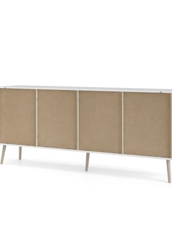 
TVILUM delta skænk - hvid/egestruktur, med 3 låger og 3 skuffer
