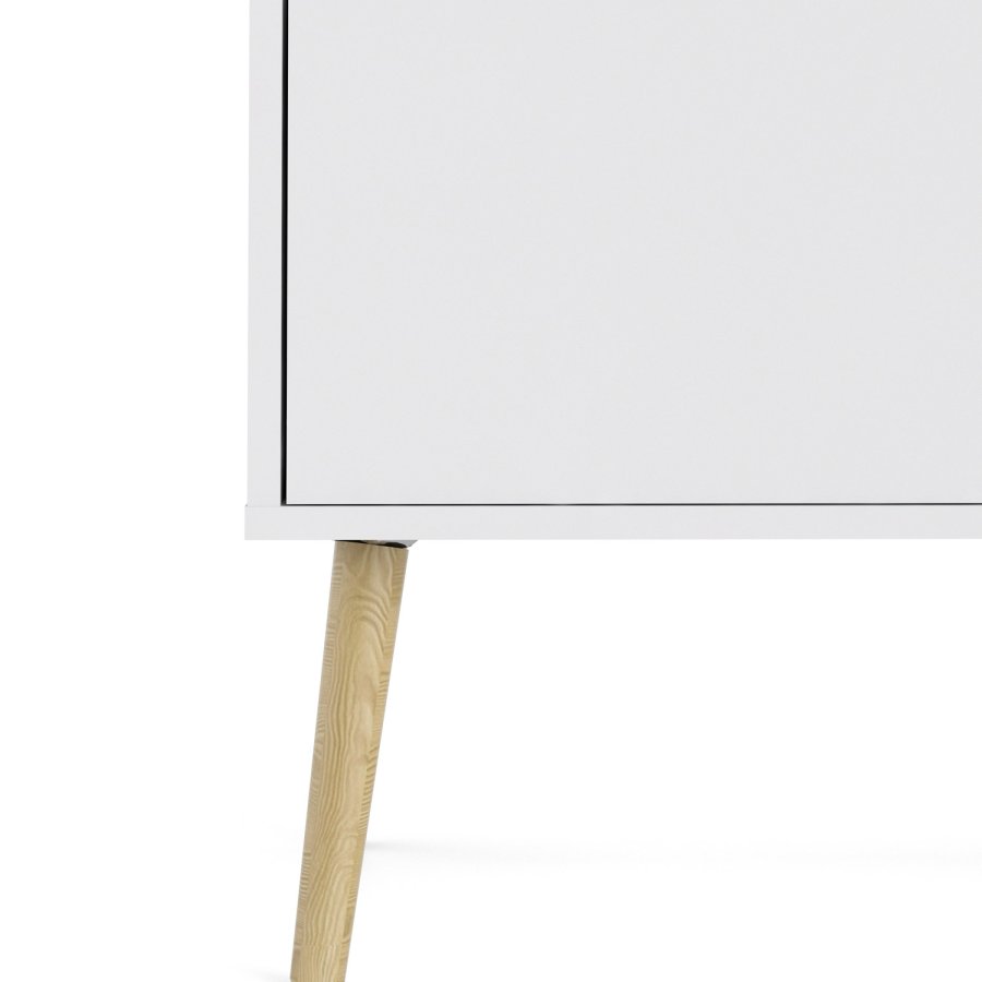 
TVILUM delta skænk - hvid/egestruktur, med 3 låger og 3 skuffer
