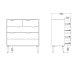 
TVILUM delta kommode - hvid, 5 skuffer
