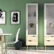 TVILUM Delta vitrineskap - hvit MDF tre, m. 2 drer