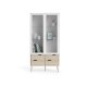 TVILUM Delta vitrineskap - hvit MDF tre, m. 2 drer