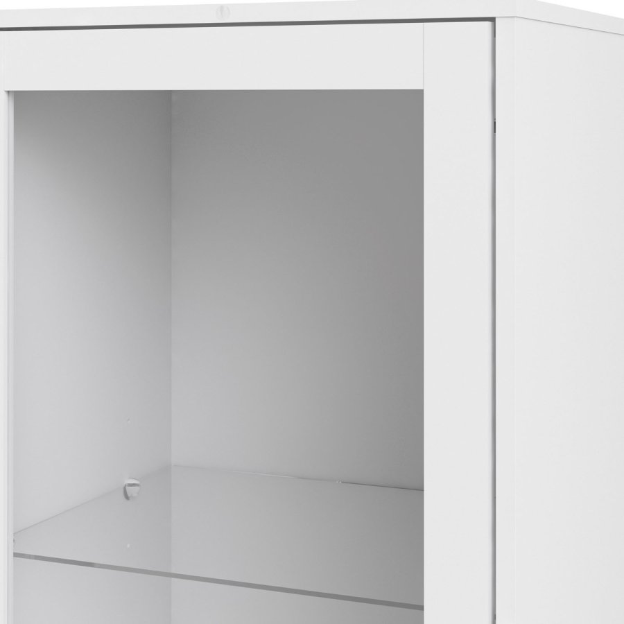 TVILUM Delta vitrineskap - hvit MDF tre, m. 2 drer