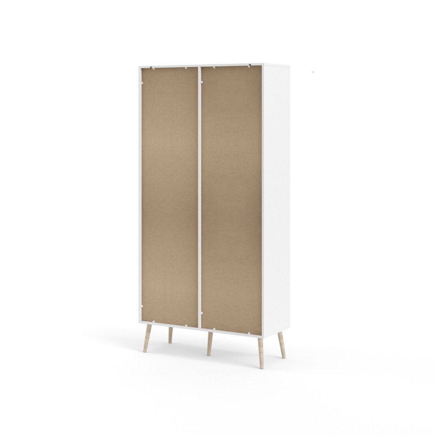 TVILUM Delta vitrineskap - hvit MDF tre, m. 2 drer