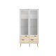 TVILUM Delta vitrineskap - hvit MDF tre, m. 2 drer