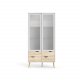 TVILUM Delta vitrineskap - hvit MDF tre, m. 2 drer