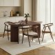  NORDV&Auml;RK Sorell spisebord, m. 1 till�gsplade, oval - brun Milano valn�d melamin (160x90)