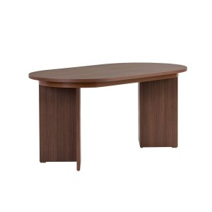  NORDV&Auml;RK Sorell spisebord, m. 1 till�gsplade, oval - brun Milano valn�d melamin (160x90)