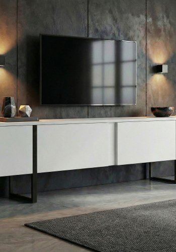 FUNZI LIVING Onera � Hvit, Svart TV-benk