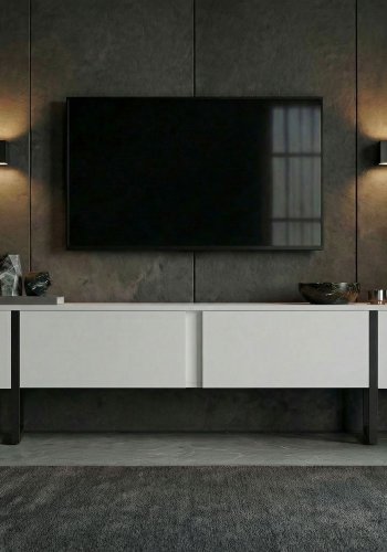 FUNZI LIVING Onera � Hvit, Svart TV-benk