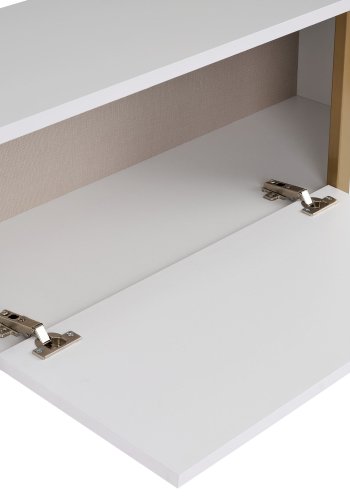 FUNZI LIVING Onera - Vit, Guldf�rgad TV-b�nk