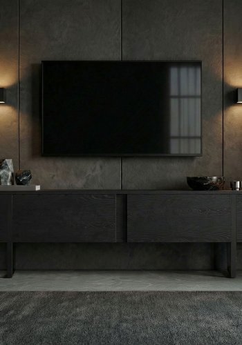 FUNZI LIVING Onera � Tresort, Svart TV-stativ