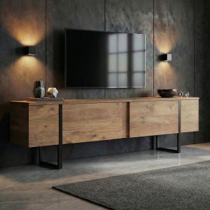 FUNZI LIVING Onera  Atlantic Pine, svart TV-bord