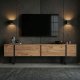 FUNZI LIVING Onera  Atlantic Pine, svart TV-bord