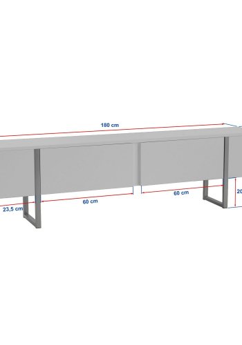 FUNZI LIVING Onera  Atlantic Pine, svart TV-bord