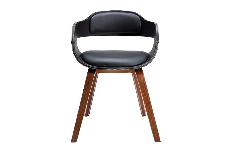 KARE DESIGN Costa matbordstol - lackerad valnöt och läder PU