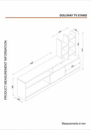 NORDVRK Dolunay TV-enhet, hvit