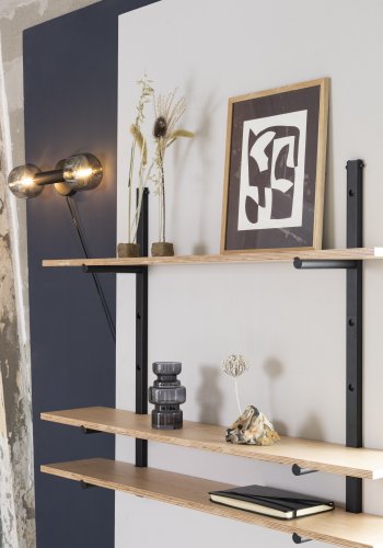 ZUIVER Bundy Wall vegghylle - naturlig kryssfiner og jern