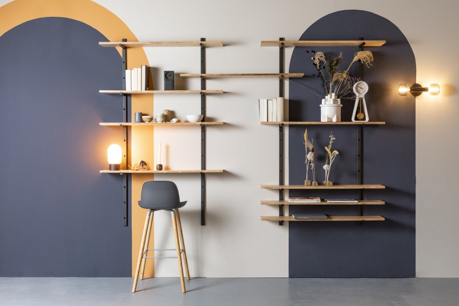 ZUIVER Bundy Wall vegghylle - naturlig kryssfiner og jern