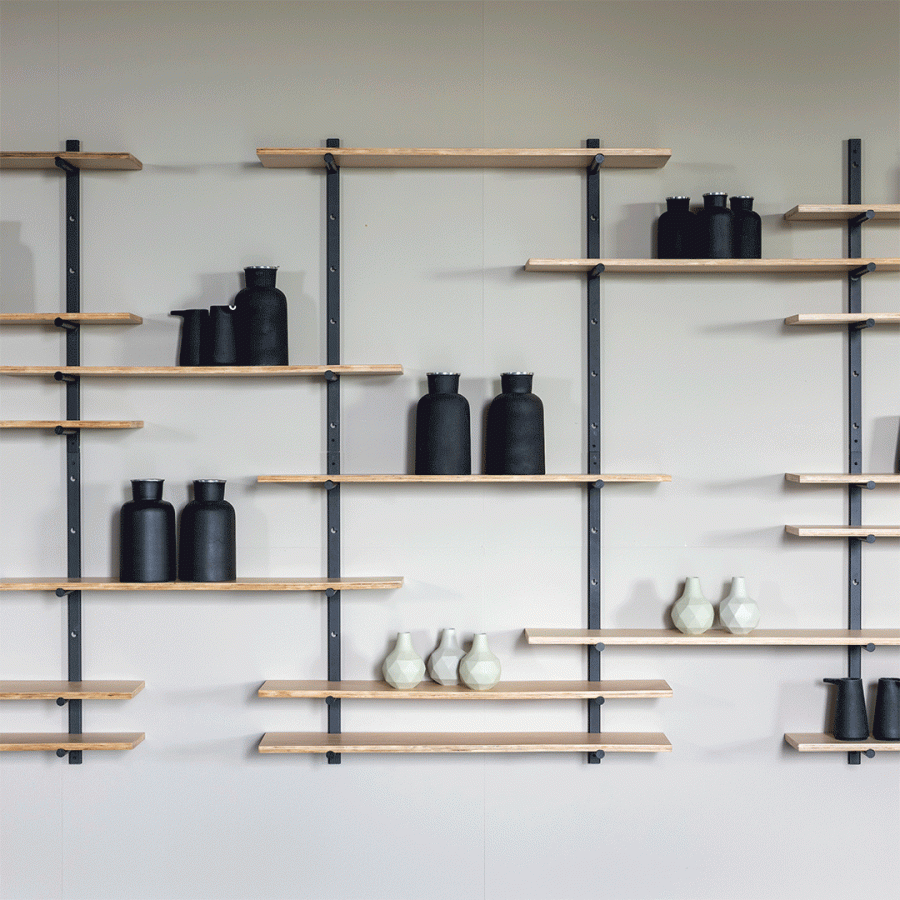 ZUIVER Bundy Wall vegghylle - naturlig kryssfiner og jern