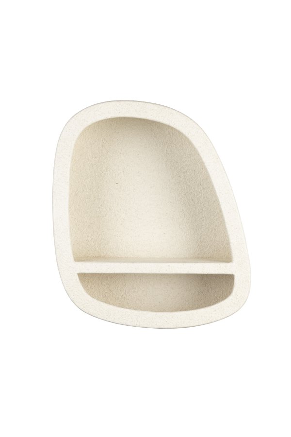 DUTCHBONE Veda vegghylle, lav, m. 1 hylle - beige resirkulert marmor