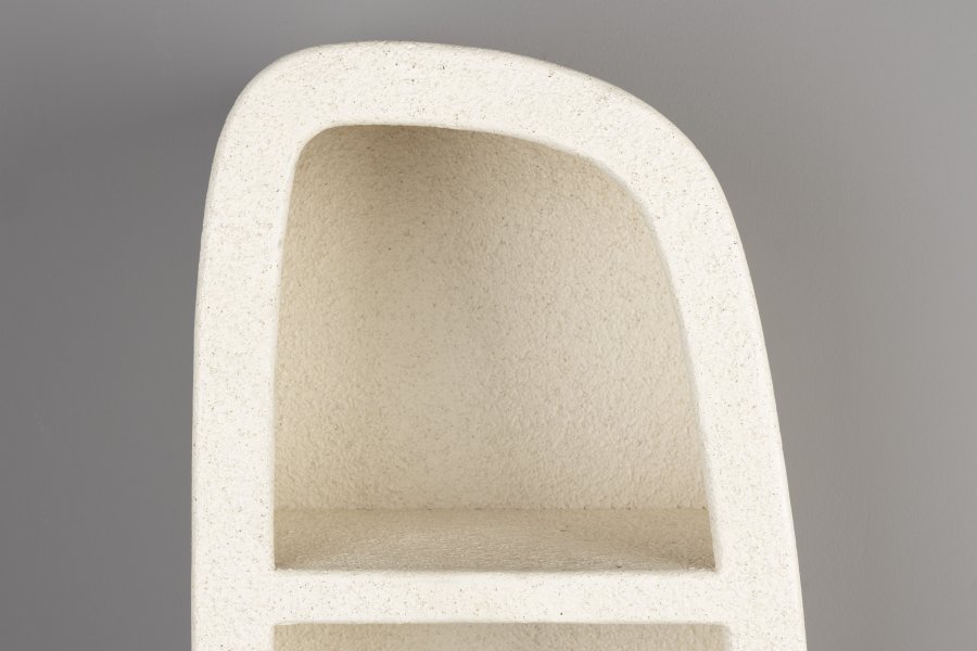 DUTCHBONE Veda vegghylle, m. 3 hyller - beige resirkulert marmor