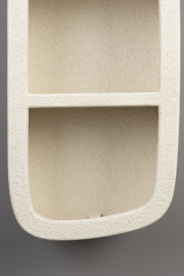 DUTCHBONE Veda vegghylle, m. 3 hyller - beige resirkulert marmor