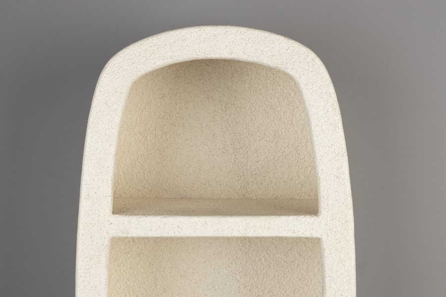 DUTCHBONE Veda vegghylle, m. 2 hyller - beige resirkulert marmor